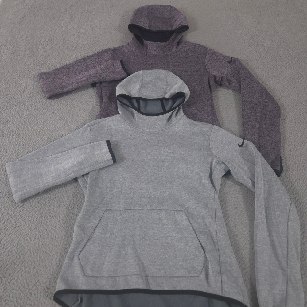 LOT OF 2 Nike Hoodie Womens S Multi Dri Fit Therma Hyper Natural Fleece Pullover